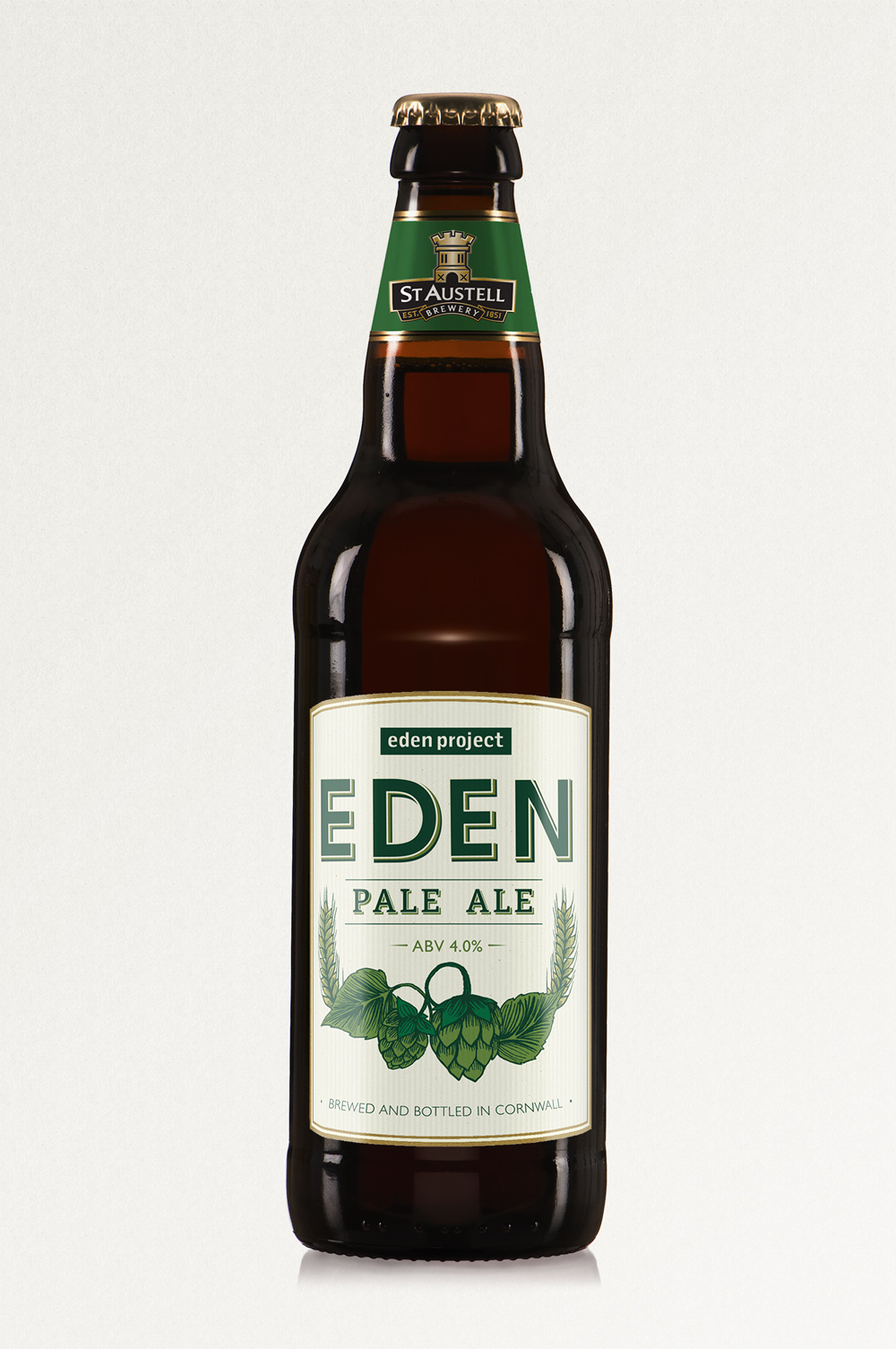 Eden Beer, St Austell Brewery, pale ale, bottle label design