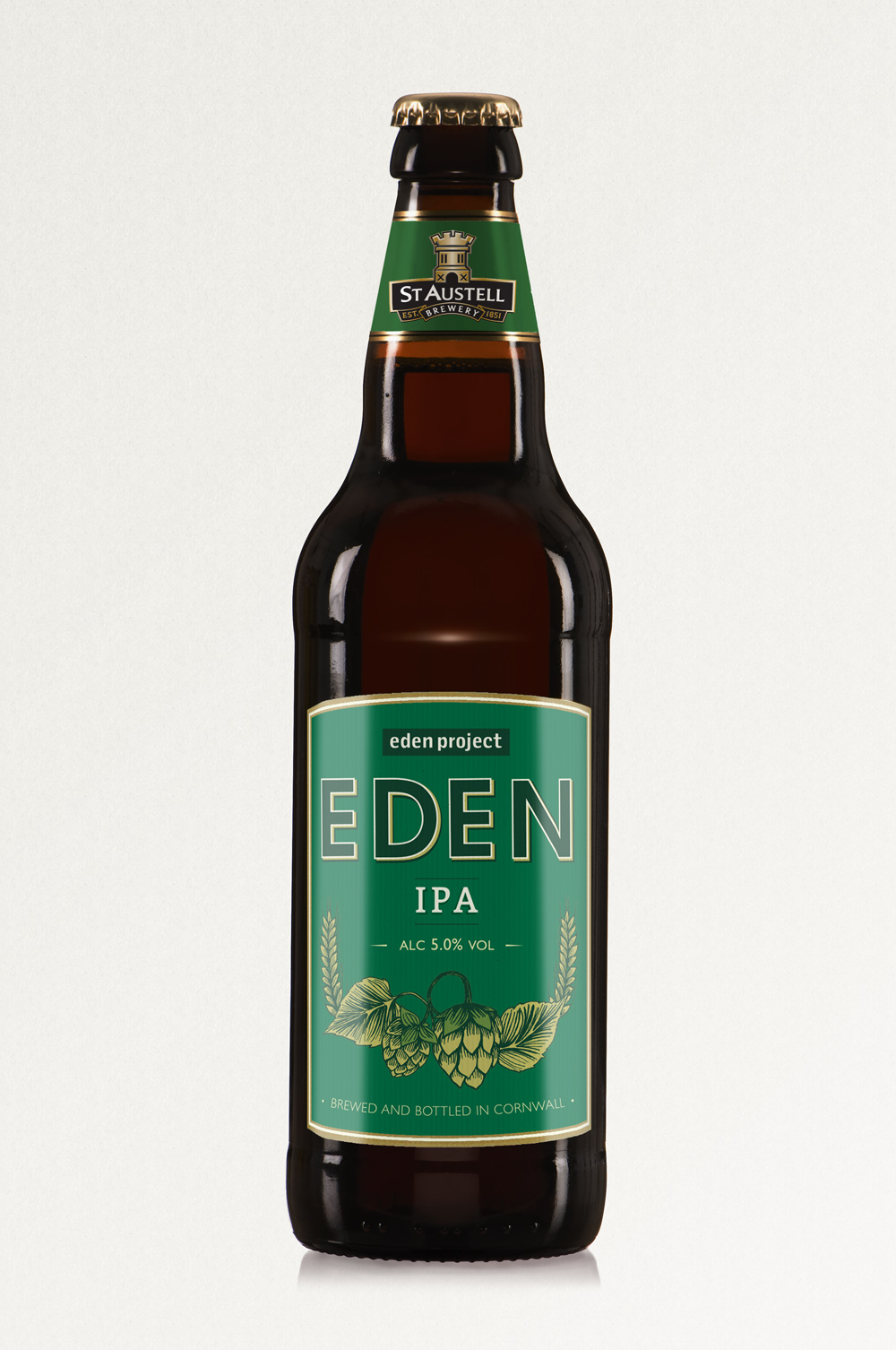 EDEN IPA, St Austell Brewery, IPA ,bottle label design