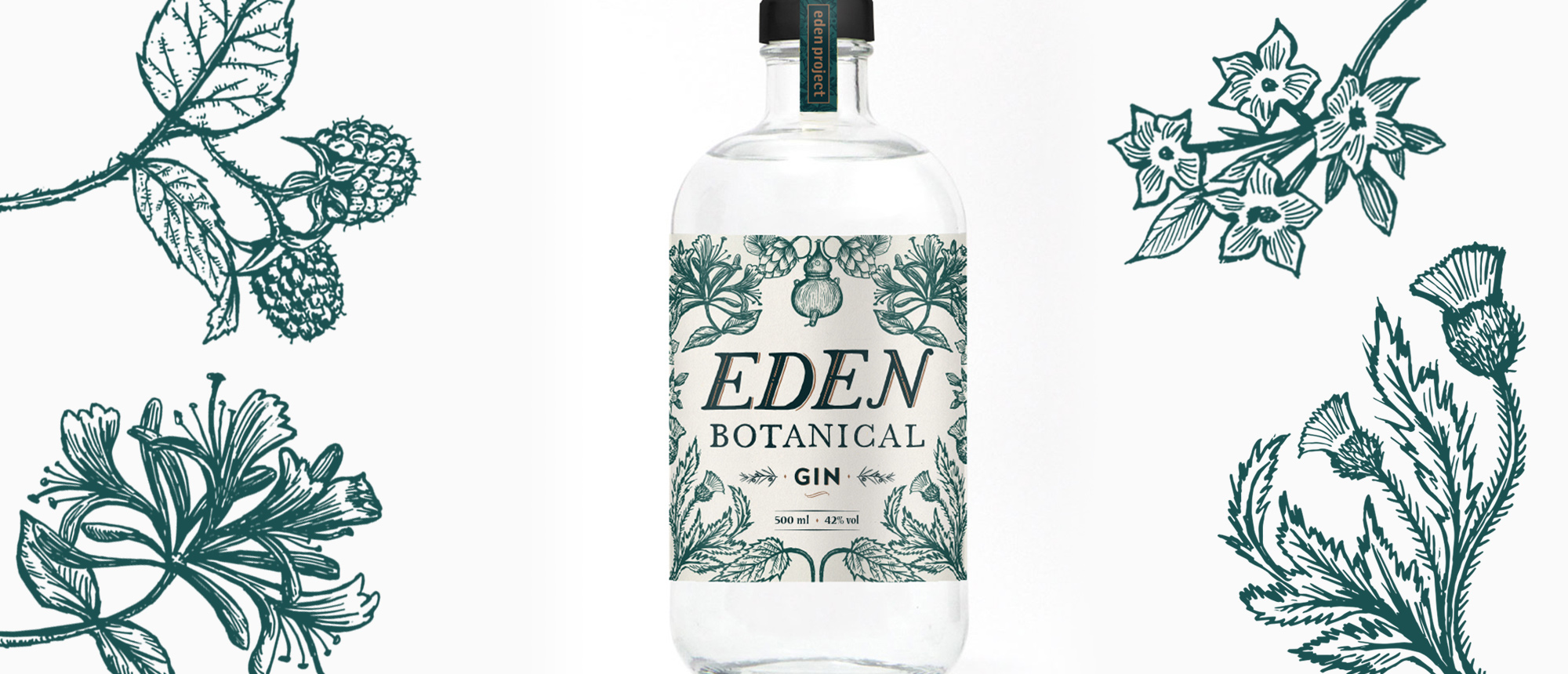 Gin packaging and label design by Wild Bear Designs