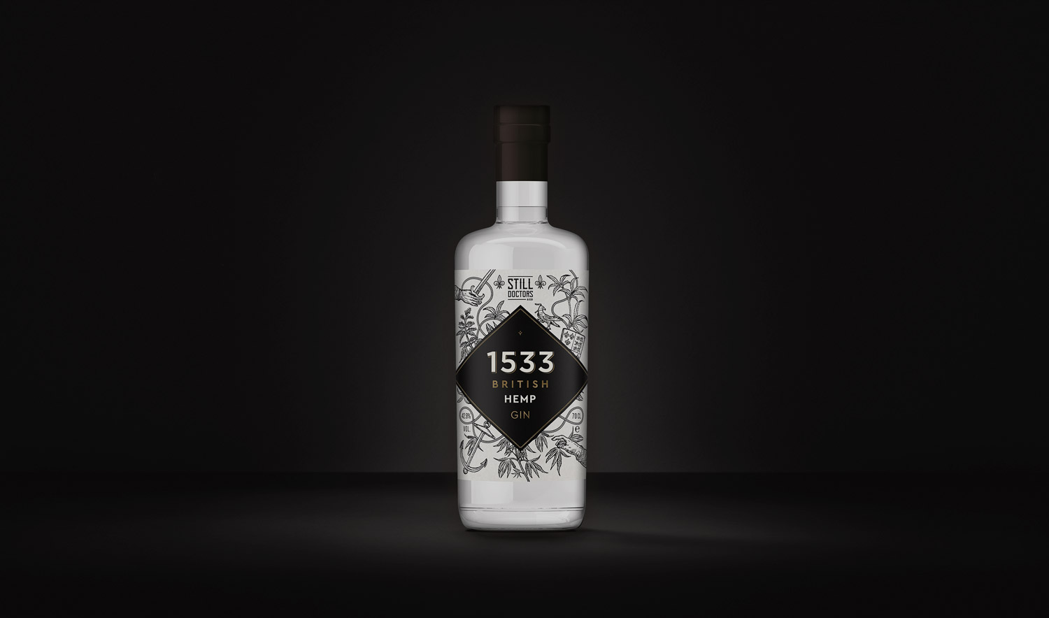 Gin-Label-branding-design-1533-hemp-gin-wild-bear-designs