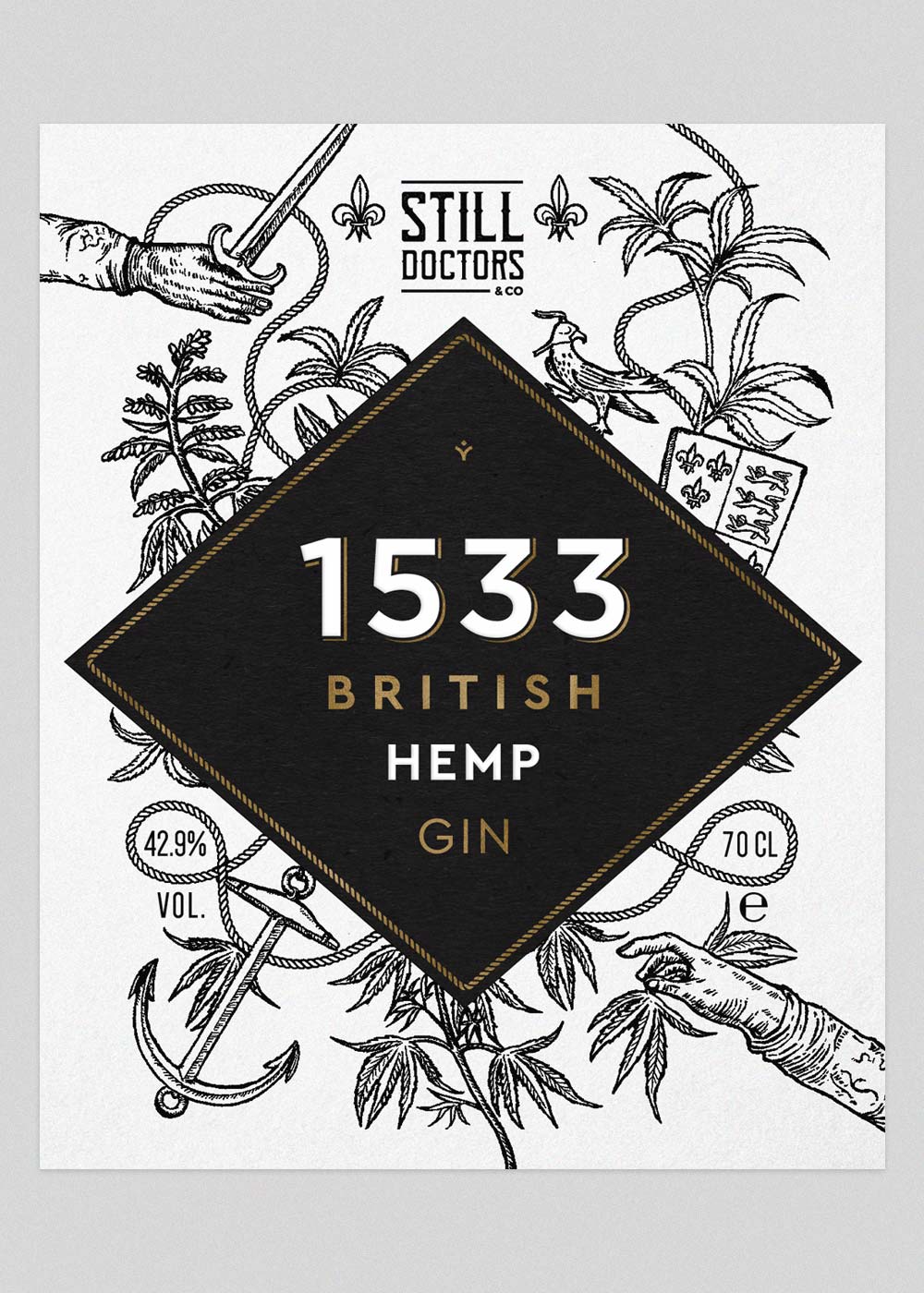 Gin Label design & branding-1533-Hemp Gin Wild-Bear-Designs-pic3
