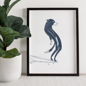 Surfing-dog-surf-art-a4-giclee-print-shop-wild-bear-designs